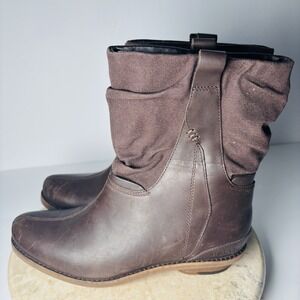 MERRELL Adaline Leather‎ Canvas Slouch Midcalf Boots Women Sz 7.5 Comfy